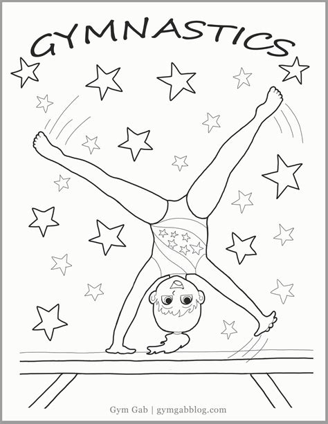 Gymnastics Printable Coloring Pages